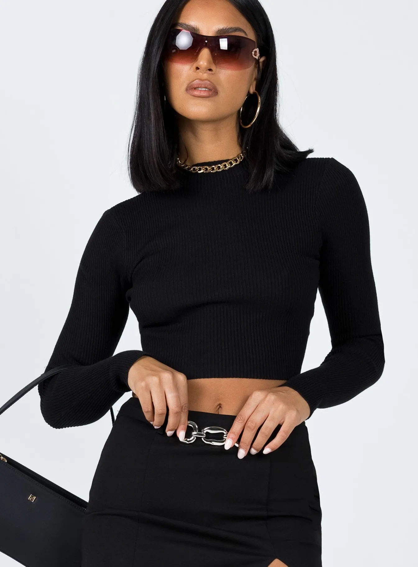 Princess Polly Arthur Long Sleeve Top Black Cheap