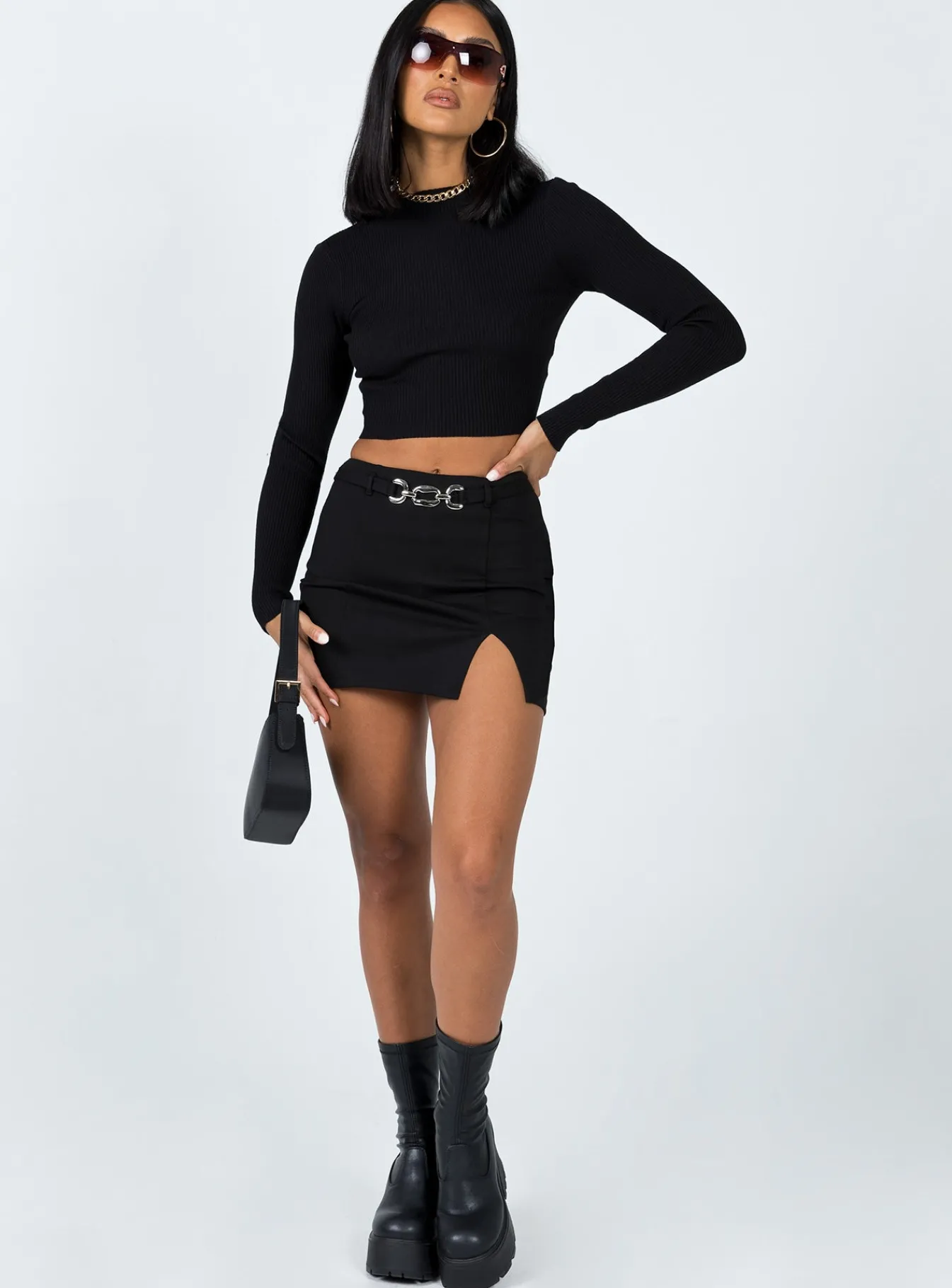 Princess Polly Arthur Long Sleeve Top Black Cheap