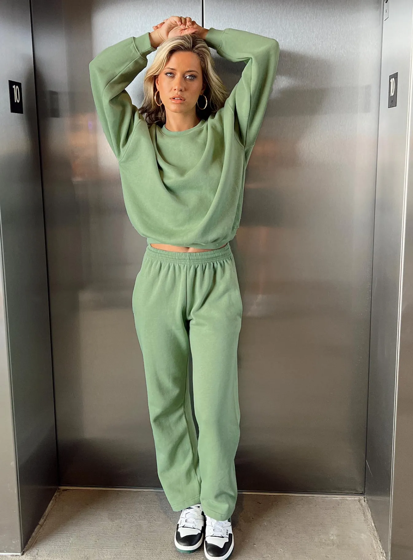 Princess Polly Arya Straight Leg Track Pants Green New