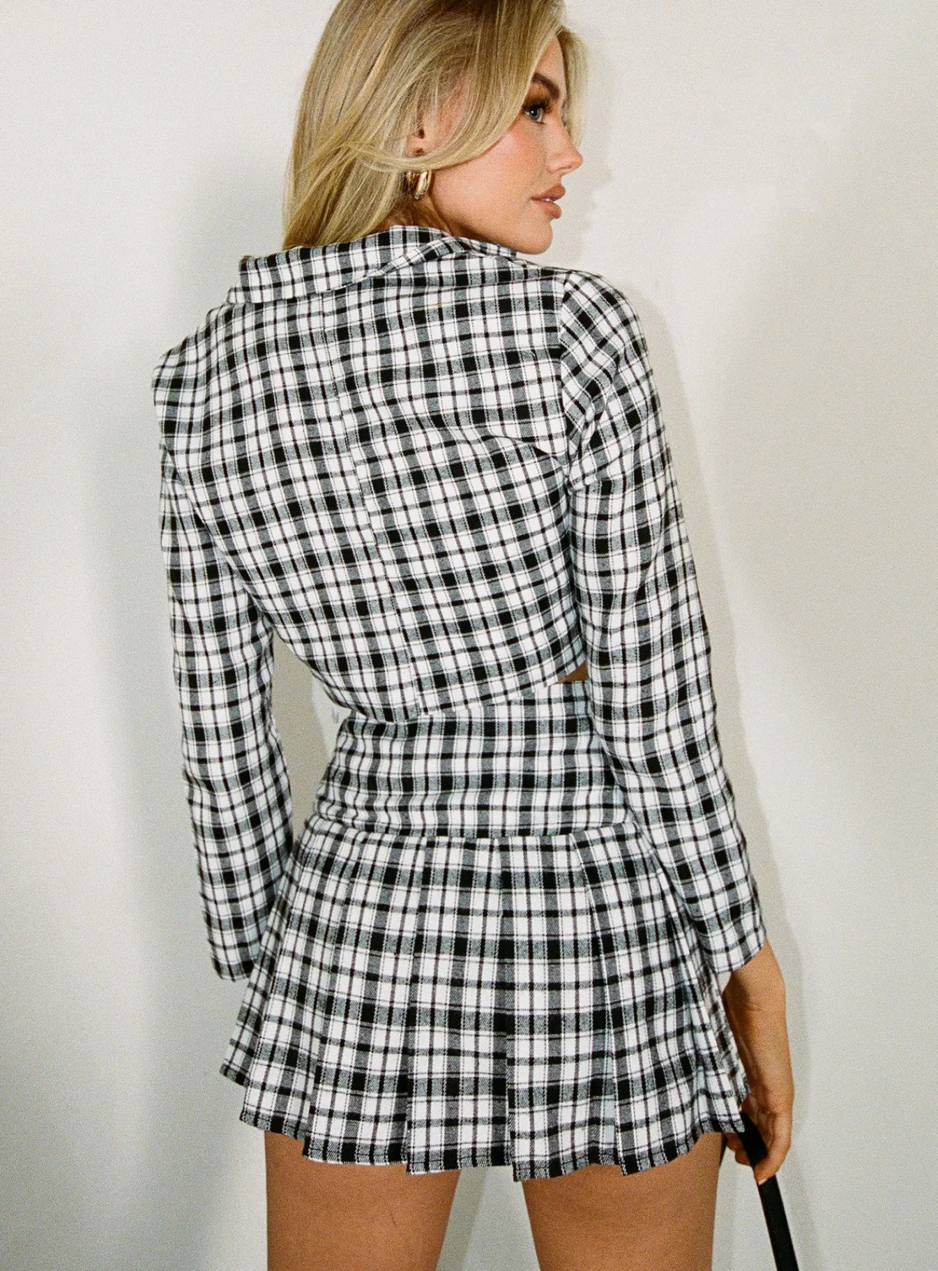 Princess Polly As If Mini Skirtcheck Black Clearance