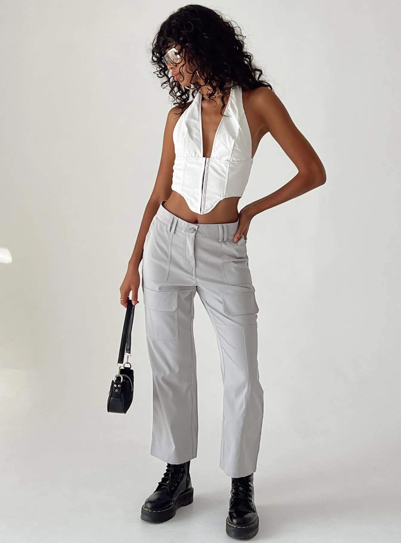 Princess Polly As You Were Cargo Pants Grey Discount