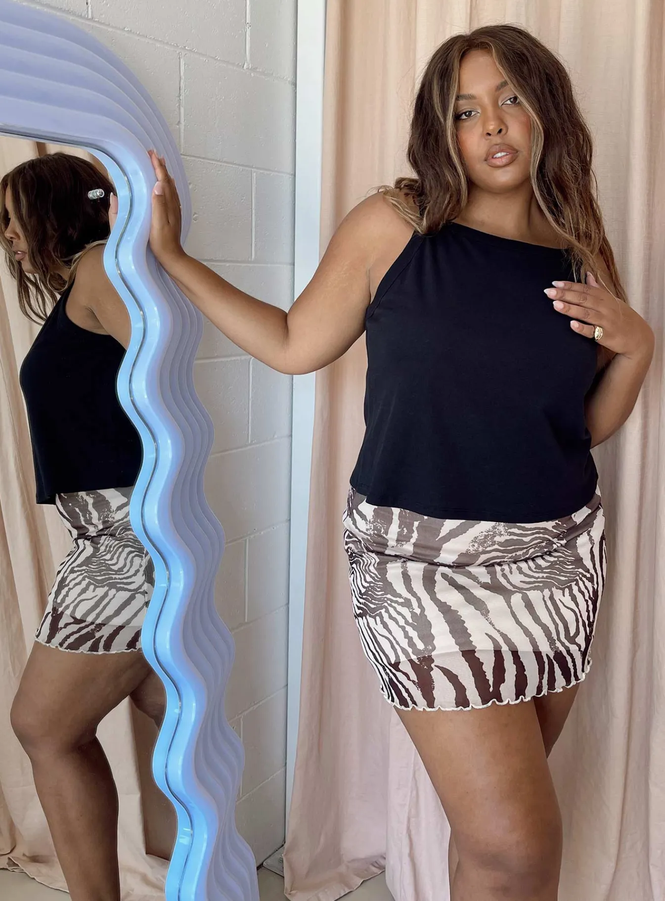 Princess Polly Ashby Topcurve Black Cheap