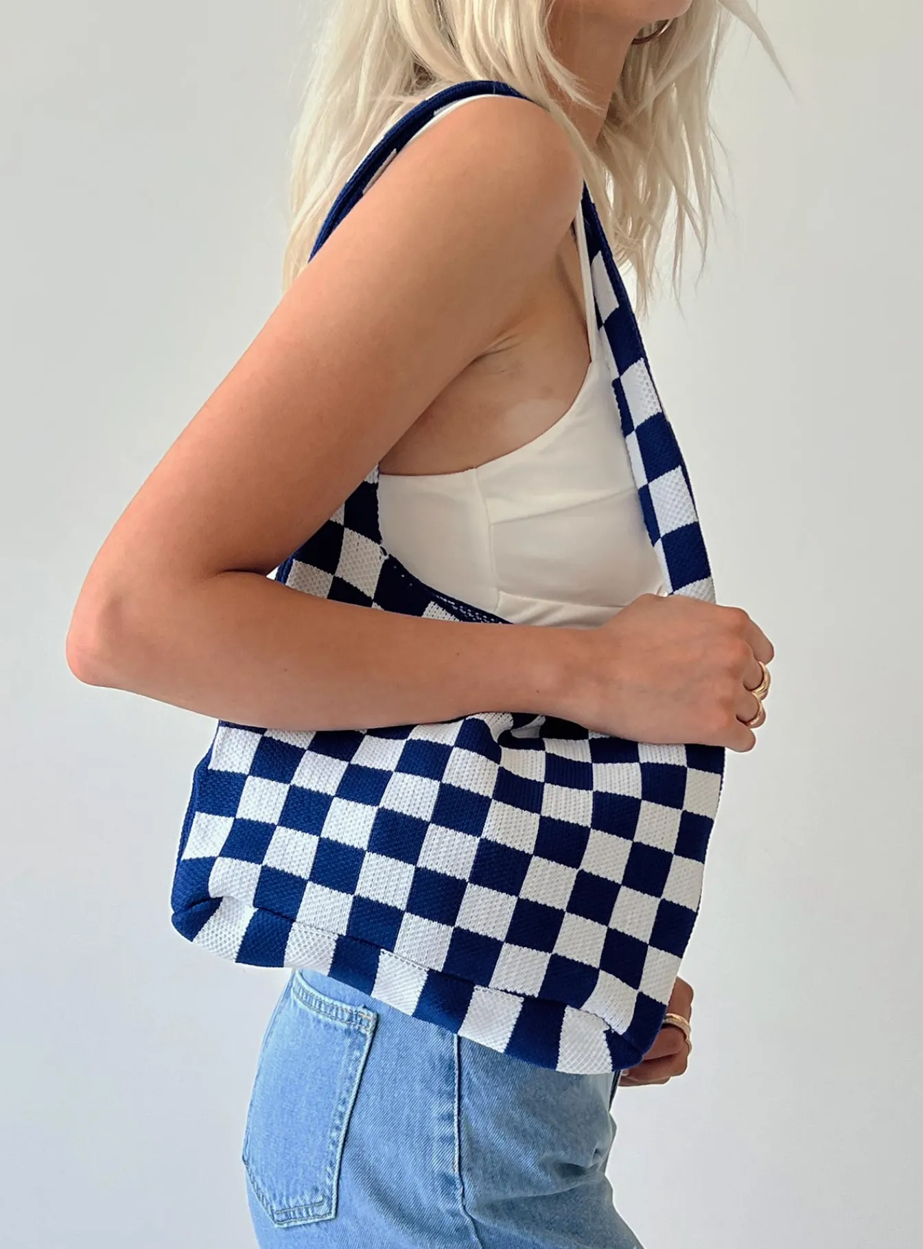 Princess Polly Ashten Bag/ White Blue Store