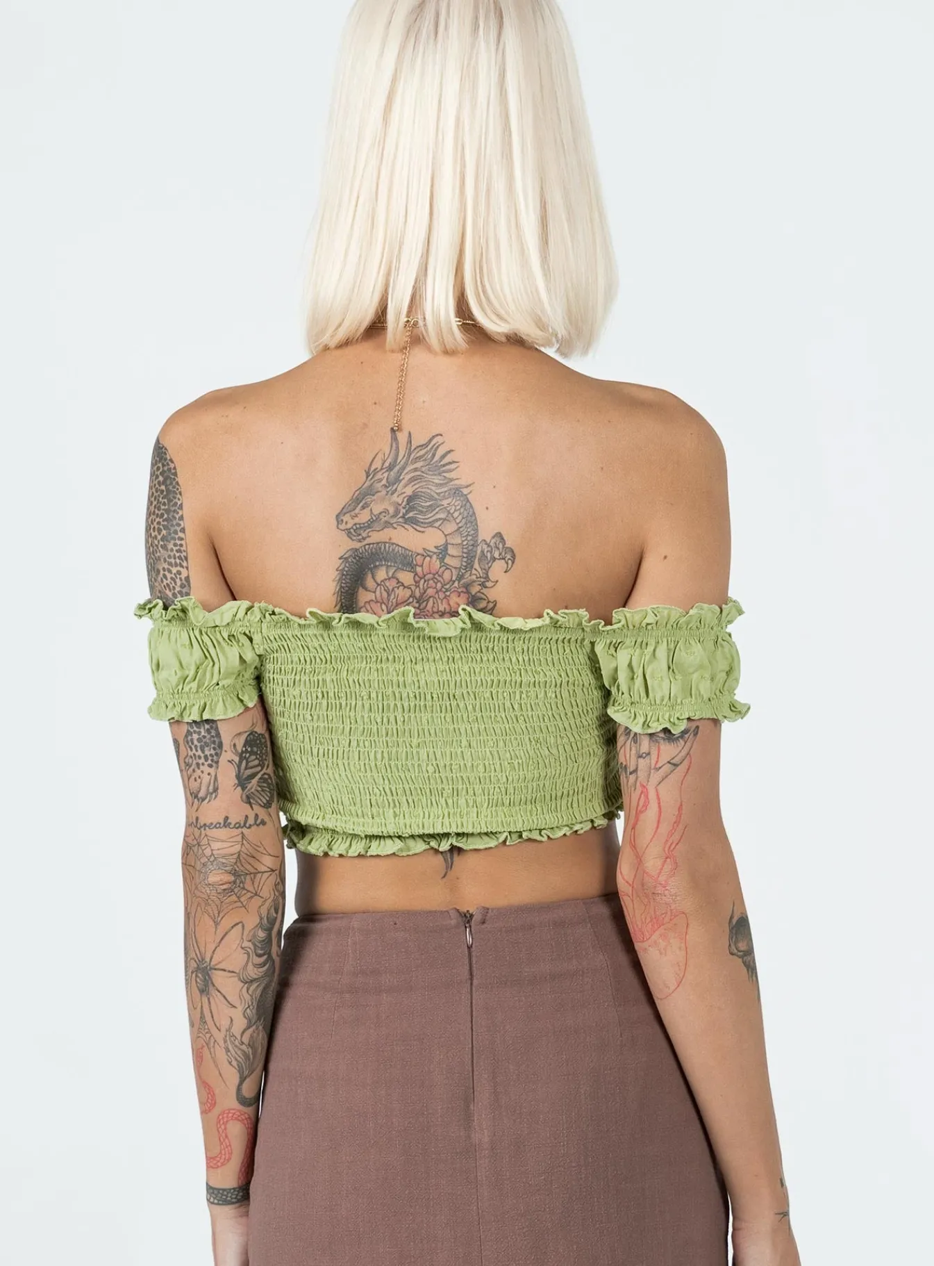 Princess Polly Asner Top Sage Green Best Sale
