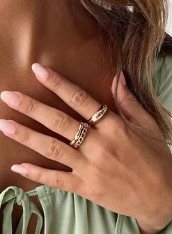 Princess Polly Aspects Ring Pack Gold Cheap