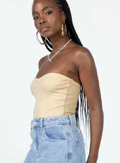 Princess Polly Aston Strapless Bodysuit  Cream Best