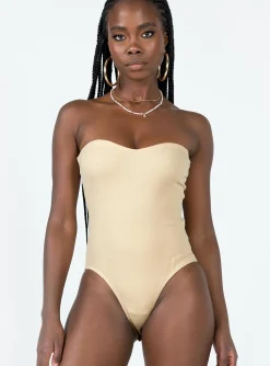 Princess Polly Aston Strapless Bodysuit  Cream Best