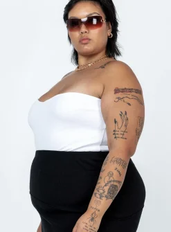 Princess Polly Aston Strapless Bodysuitcurve White Store