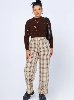 Princess Polly Astrella Sweater/Jumper  Brown Sale