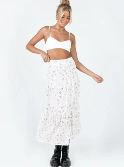 Princess Polly Athena Maxi Skirt  White Sale