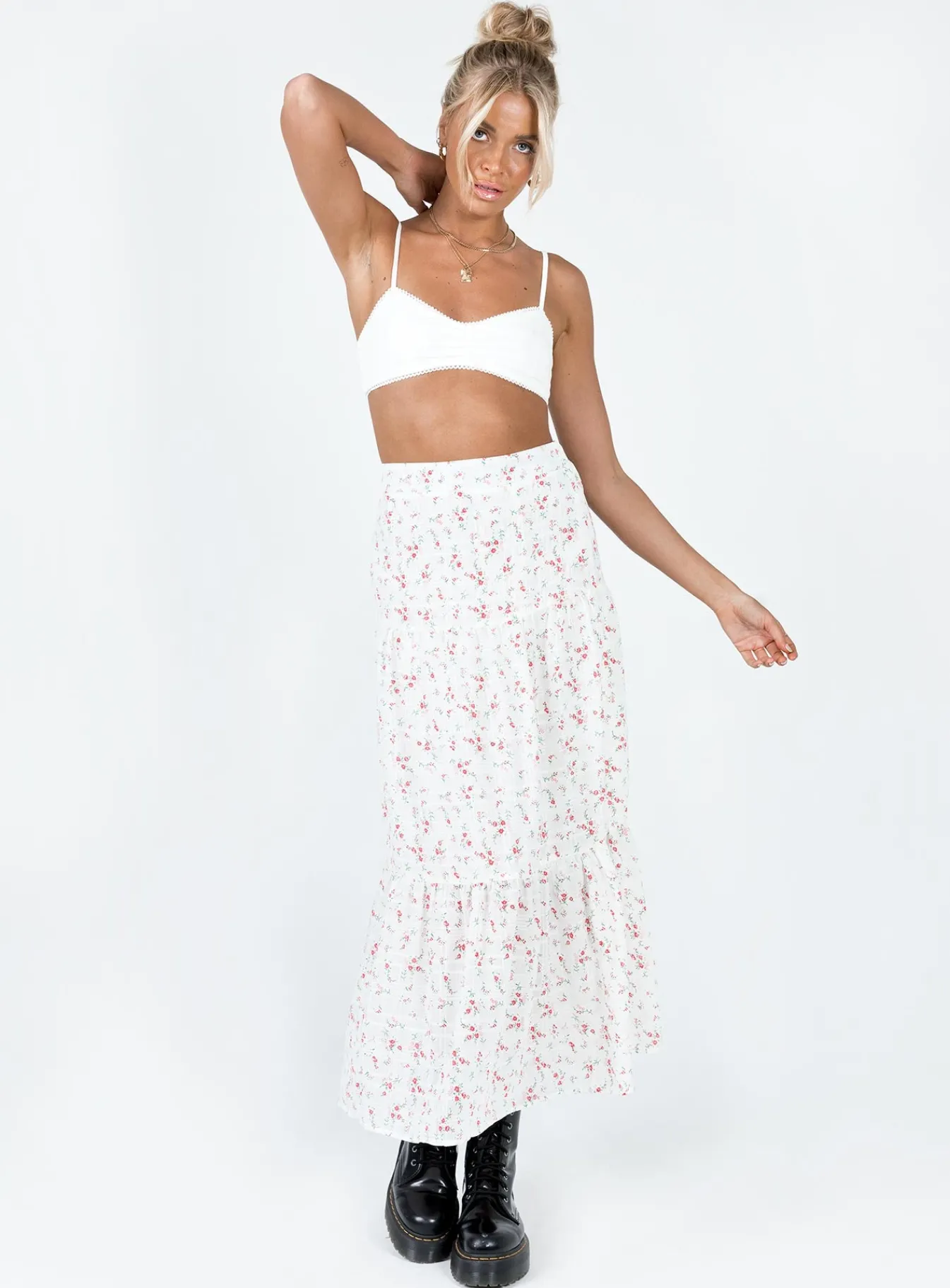 Princess Polly Athena Maxi Skirt White Sale