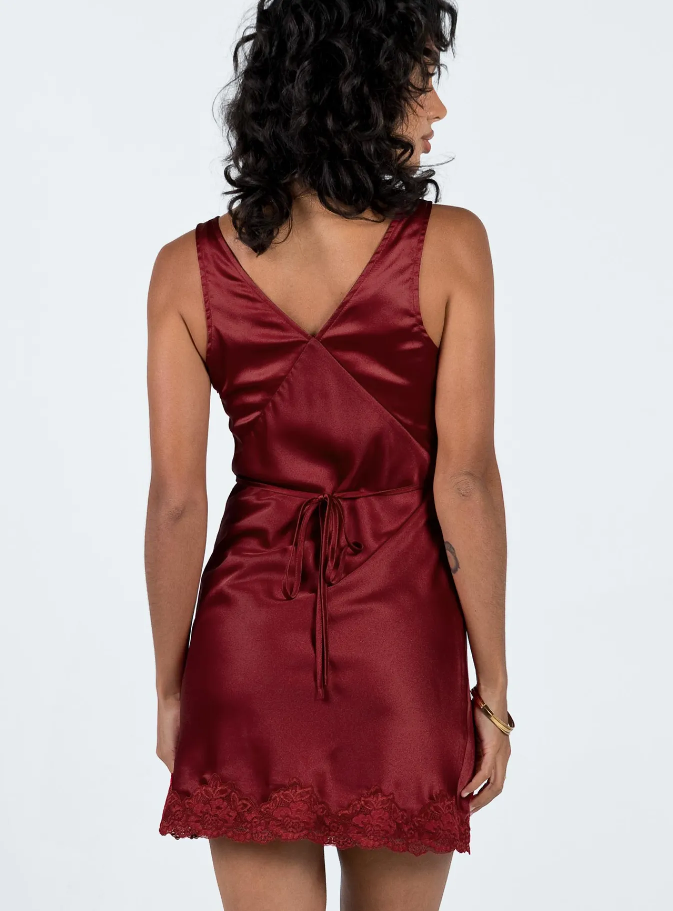 Princess Polly Athenia Mini Dress Burgundy Sale