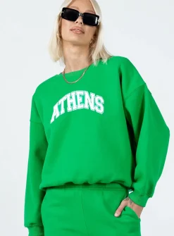 Princess Polly Athens Sweater  Green Cheap