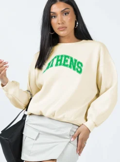 Princess Polly Athens Sweatshirt  Cream Best