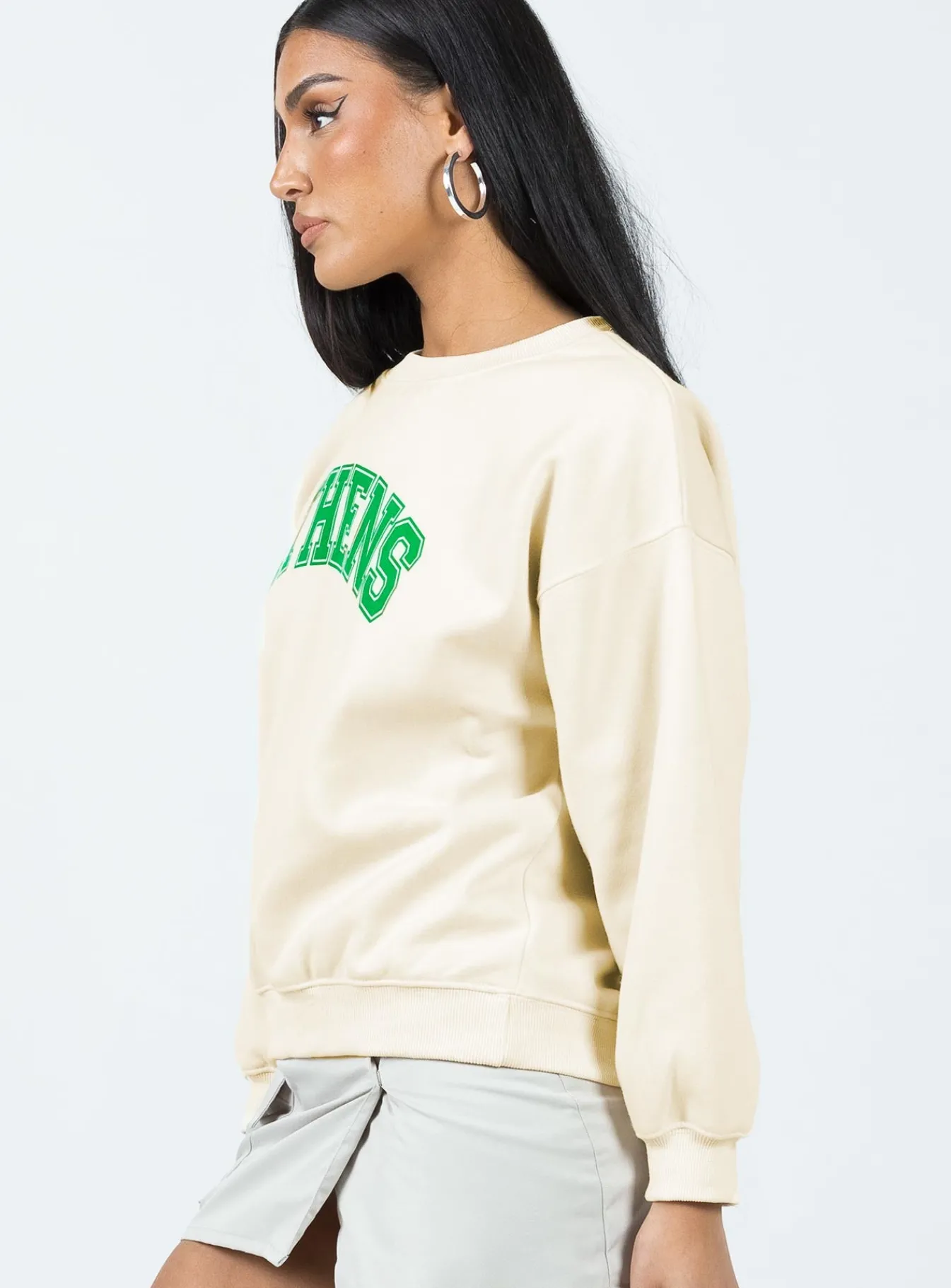 Princess Polly Athens Sweatshirt Cream Best