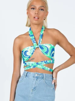 Princess Polly Atkins Topfloral   Green Best Sale