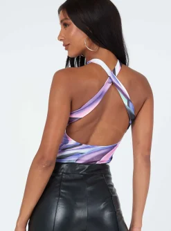 Princess Polly Aubrie Bodysuitmulti Purple Outlet