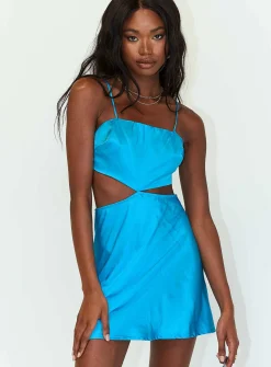 Princess Polly Audrey Mini Dress  Blue Sale