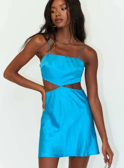Princess Polly Audrey Mini Dress Blue Sale