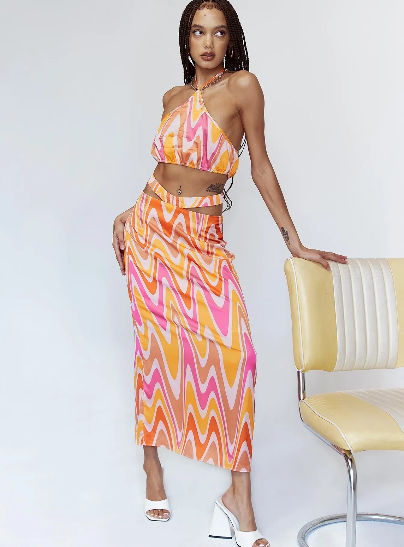 Princess Polly Aurora Set Orange Multi Fashion