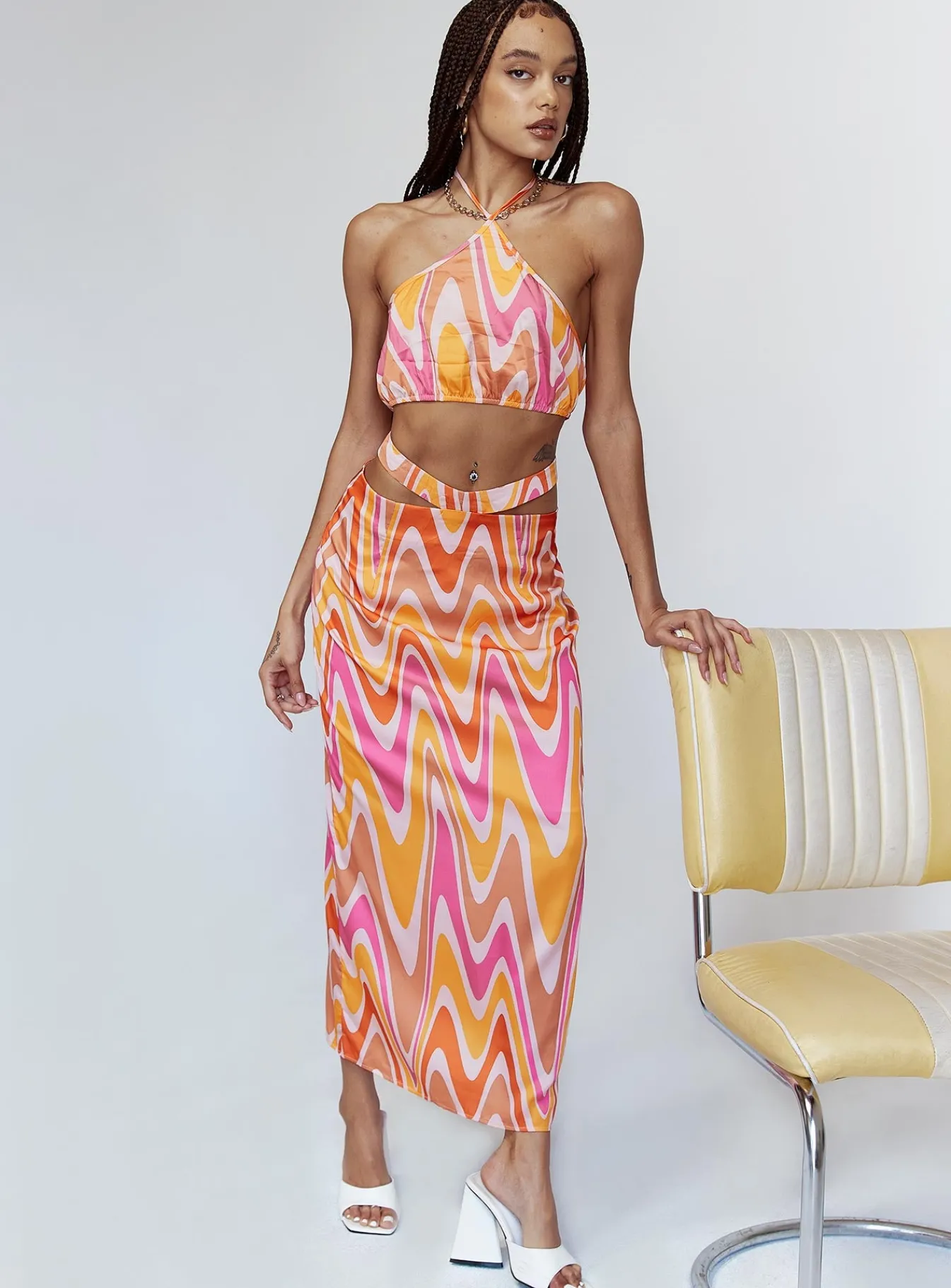 Princess Polly Aurora Set Orange Multi Fashion