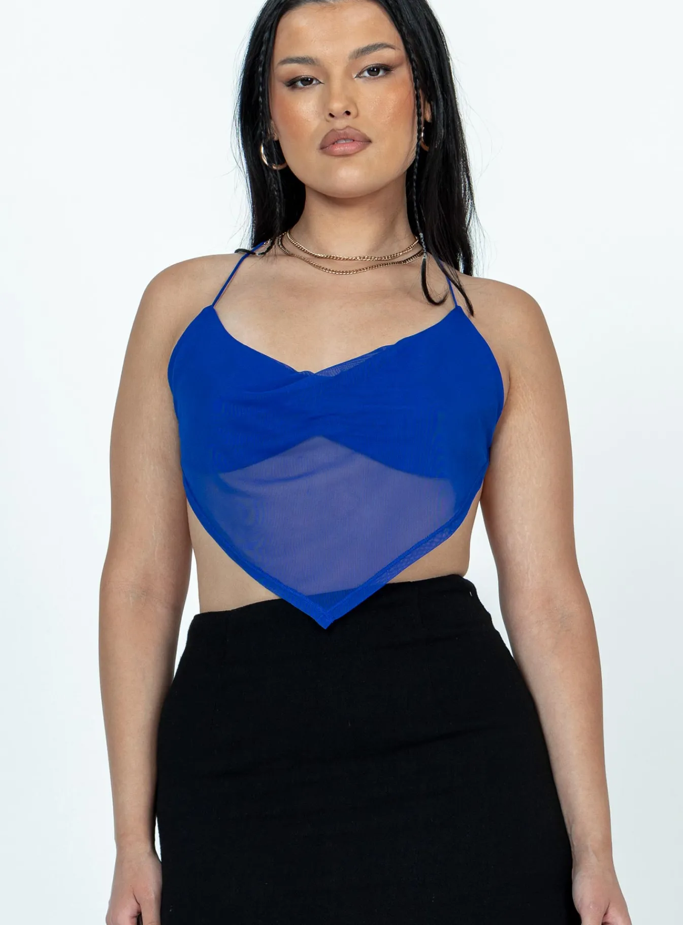 Princess Polly Avalon Top Navy New
