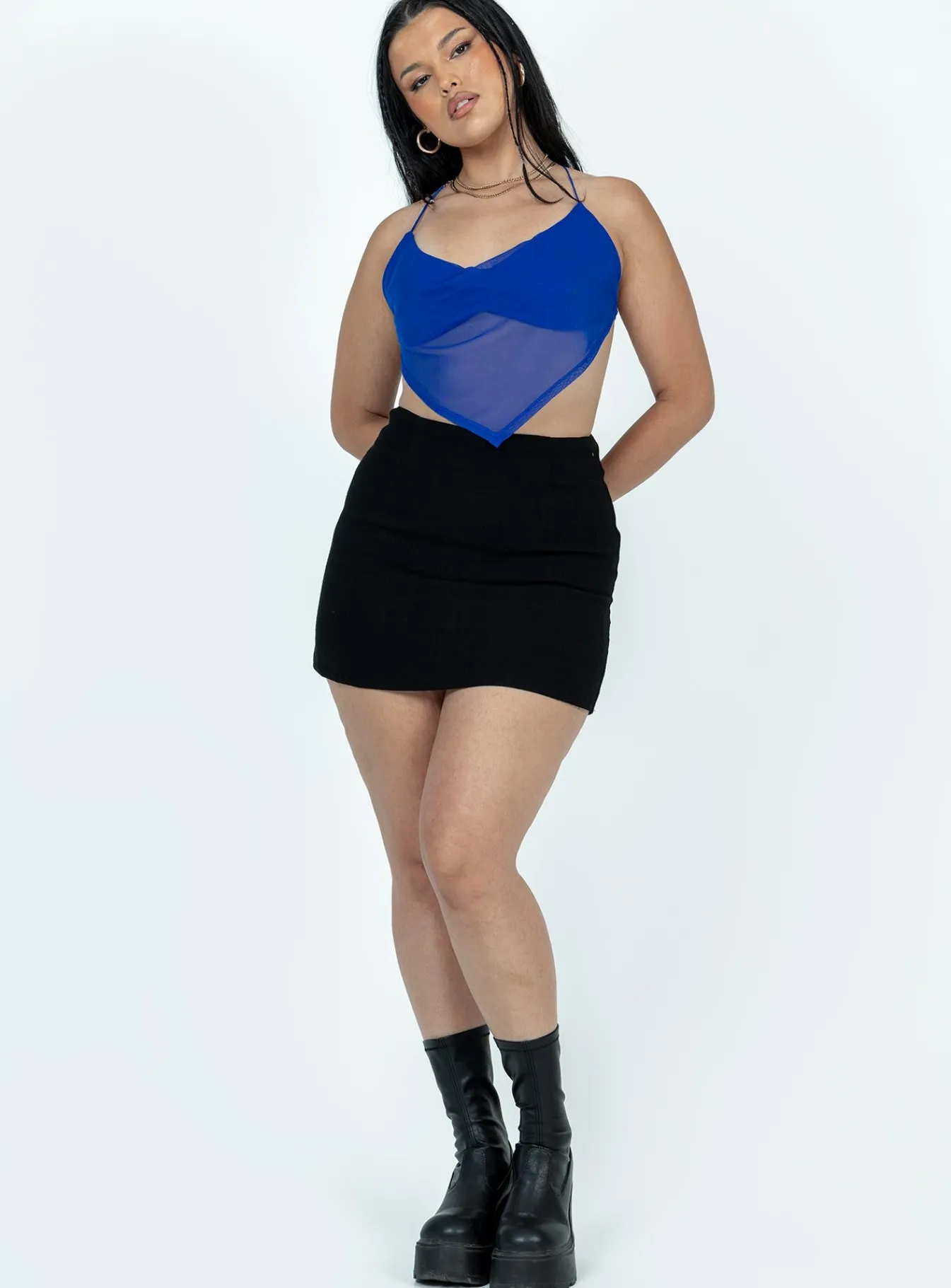Princess Polly Avalon Top Navy New