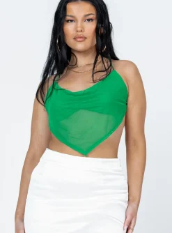 Princess Polly Avalon Top  Green Cheap