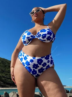 Princess Polly Avani Bikini Bottomscurve Blue Multi Discount