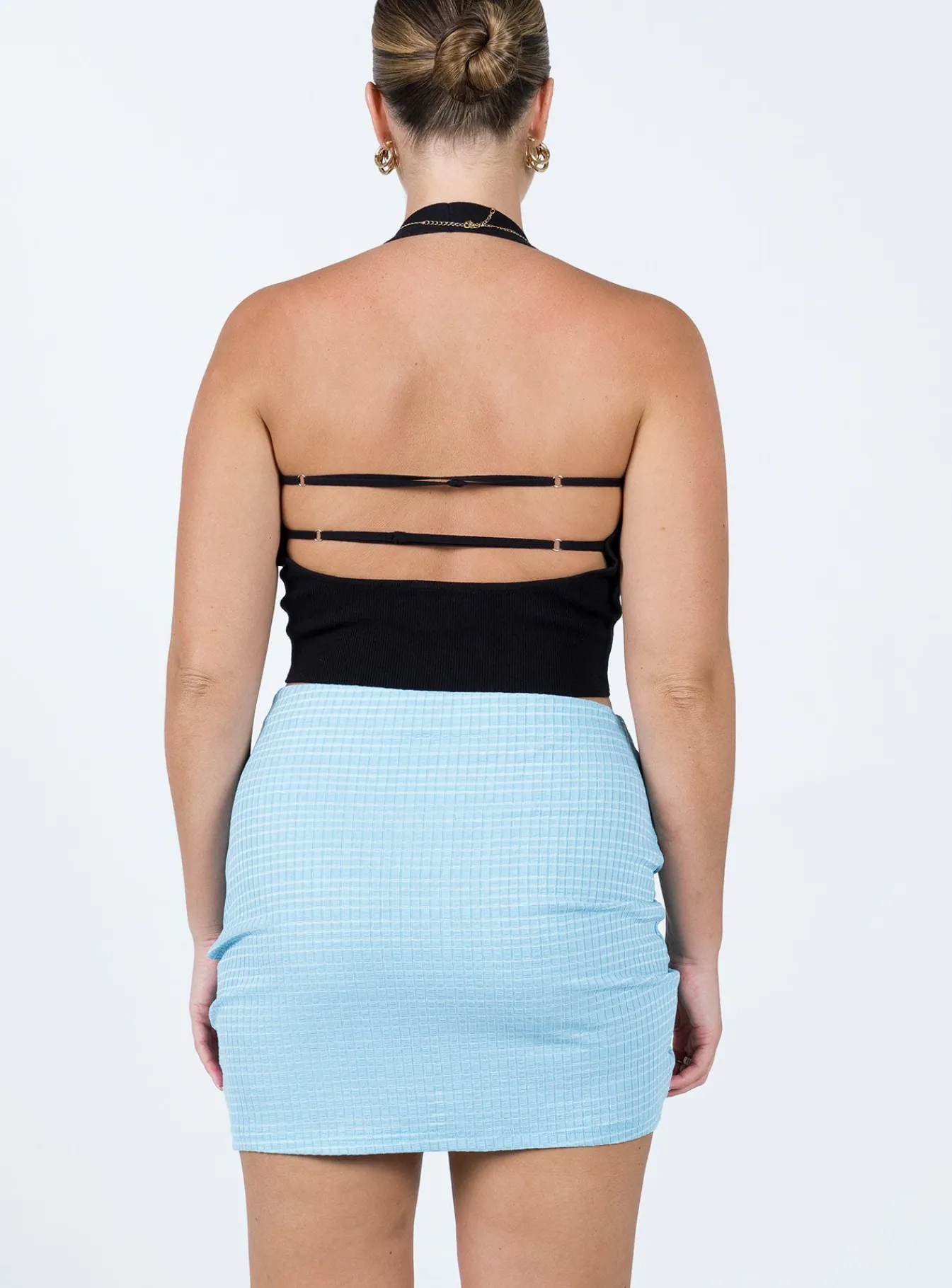 Princess Polly Avani Mini Skirt Blue Hot