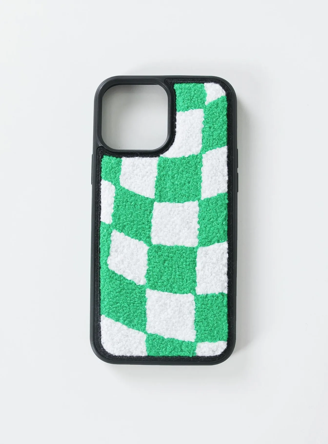 Princess Polly Avenue Check Textured Iphone Case/ White Green Best Sale