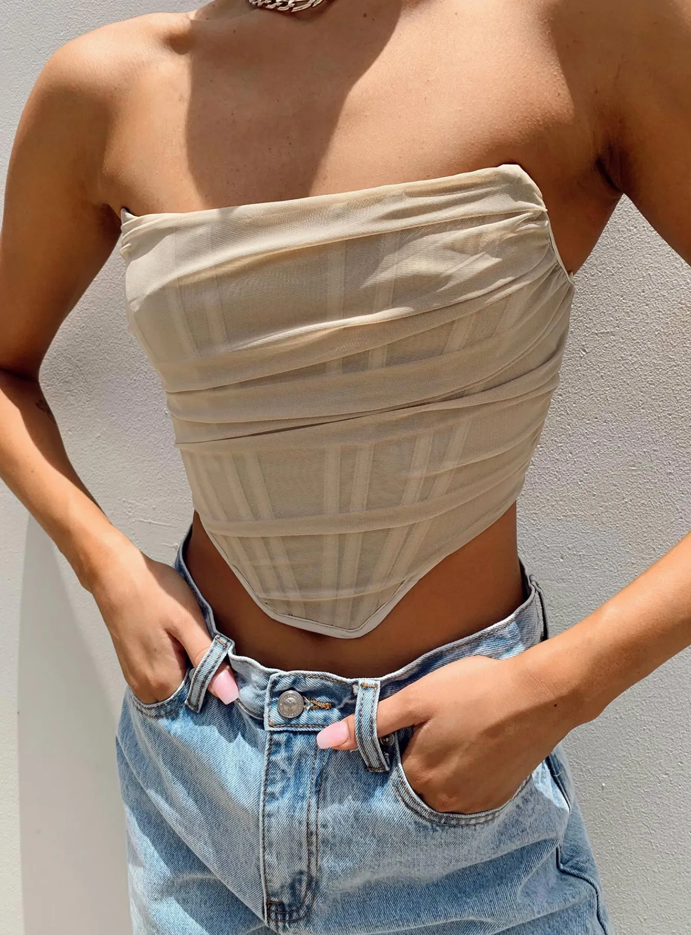 Princess Polly Avery Bustier Champagne Cheap