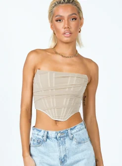 Princess Polly Avery Bustier Champagne Cheap