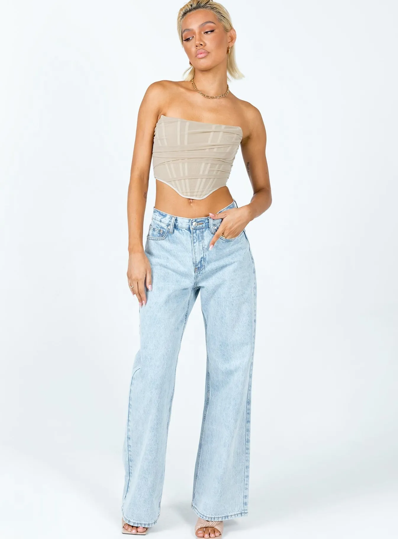 Princess Polly Avery Bustier Champagne Cheap