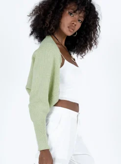 Princess Polly Aviana Cardigan Sage Flash Sale