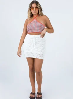 Princess Polly Avoca Mini Skirt  White Store