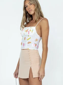 Princess Polly Avril Mini Skirt Beige Best