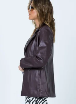 Princess Polly Axel Jacket  Brown New