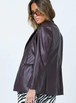 Princess Polly Axel Jacket  Brown New