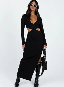 Princess Polly Ayda Maxi Dress  Black Sale