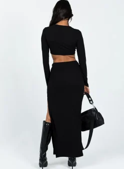 Princess Polly Ayda Maxi Dress  Black Sale