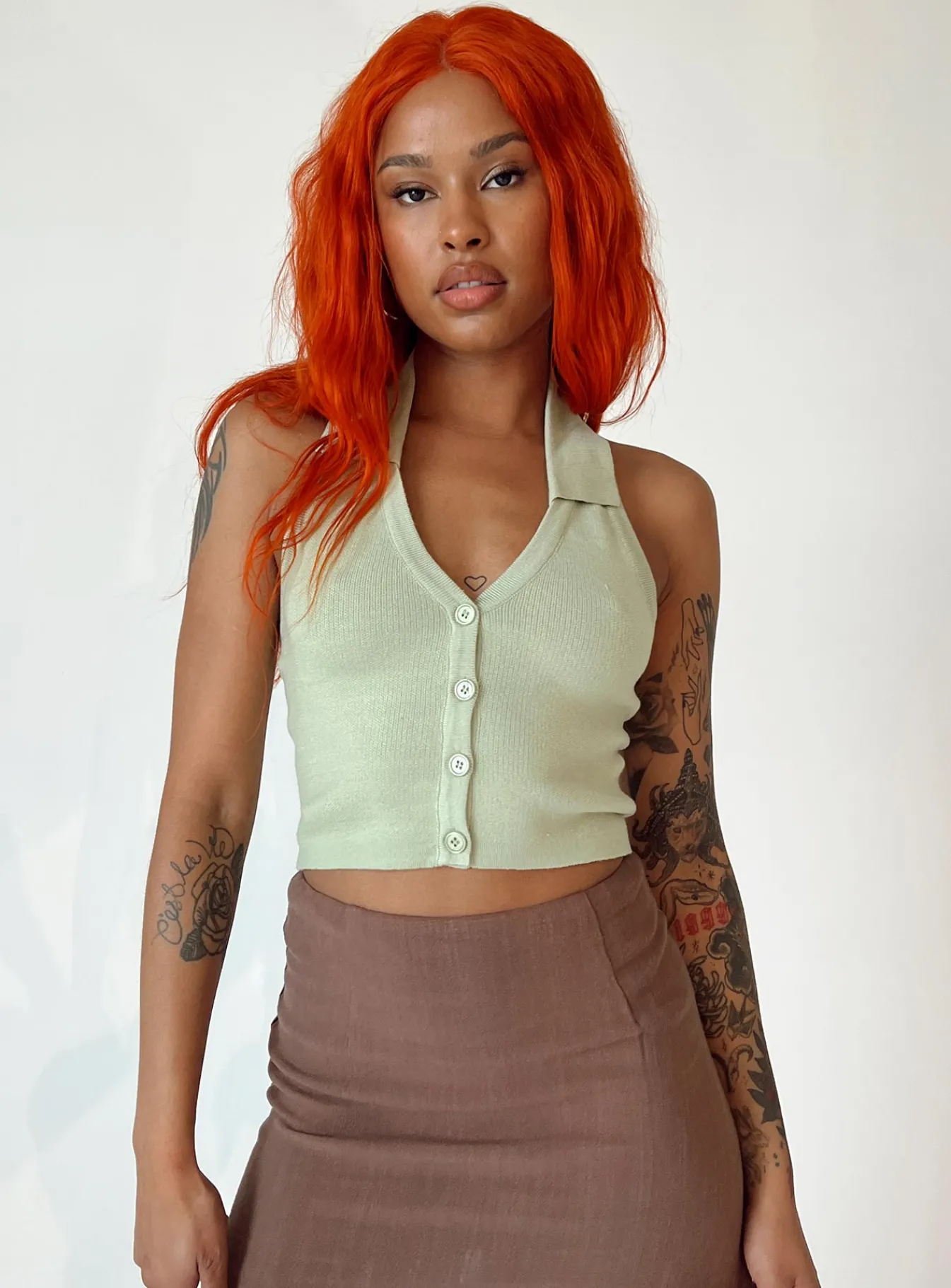 Princess Polly Aydin Top Light Green Shop
