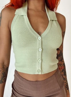 Princess Polly Aydin Top Light Green Shop