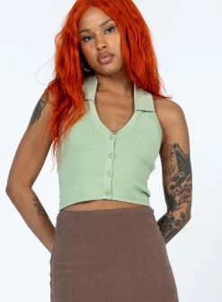 Princess Polly Aydin Top Light Green Shop