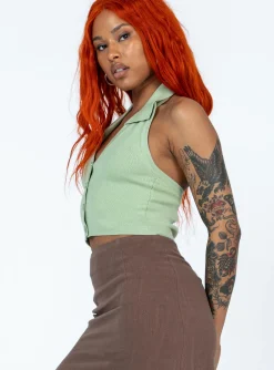 Princess Polly Aydin Top Light Green Shop
