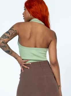 Princess Polly Aydin Top Light Green Shop
