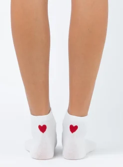 Princess Polly Ayla Heart Socks  White Online