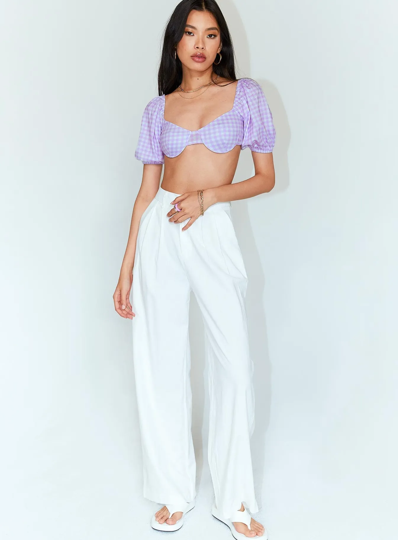 Princess Polly Ayla Linen Pants White Discount