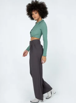 Princess Polly Ayla Linen Pants Grey Store