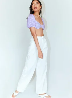 Princess Polly Ayla Linen Pantstall   White Best Sale